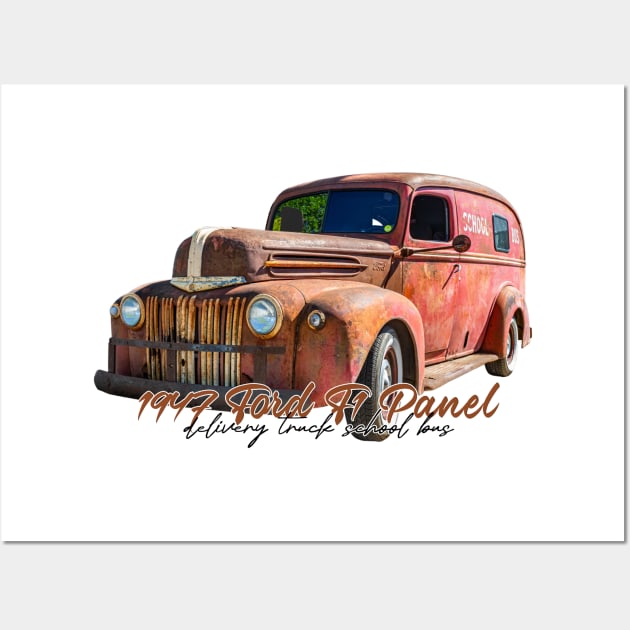 1947 Ford Panel Delivery Truck School Bus Wall Art by Gestalt Imagery